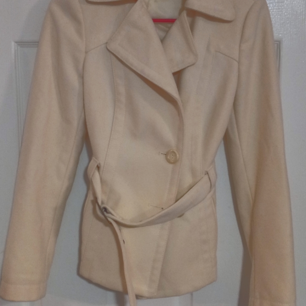 United Colors of Benetton wool blend short belted peacoat jacket